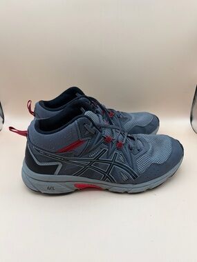 Asics Gel Venture 8 Men’s Size 8 Grey & Red Mesh Shoes